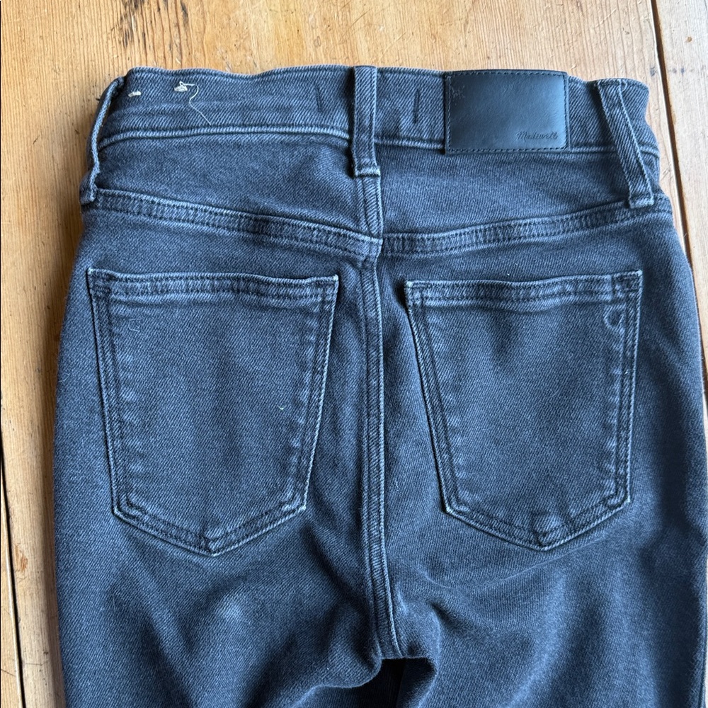 Madewell 10” high rise skinny Dark Gray /Black Denim size 25 - Picture 6 of 6